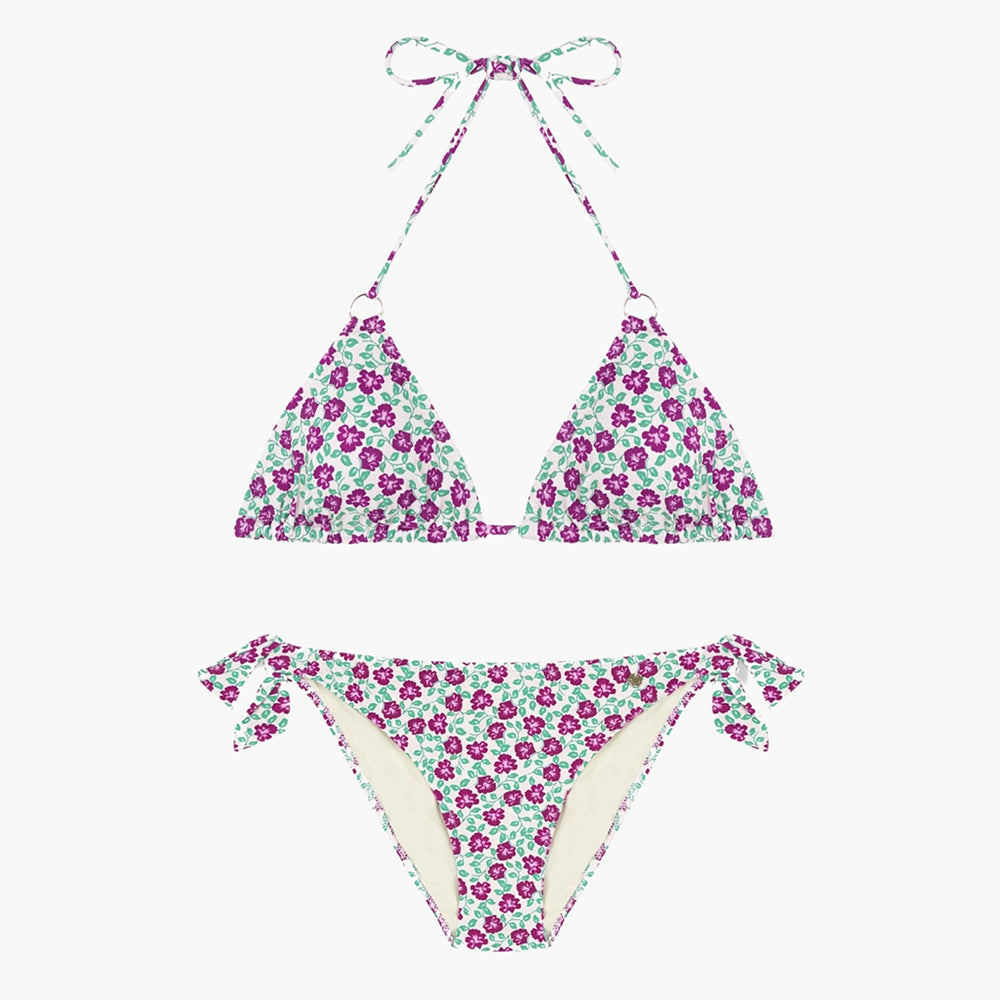 Pink Flowers Calzedonia Bikini Flores Bohodot White Bikini With