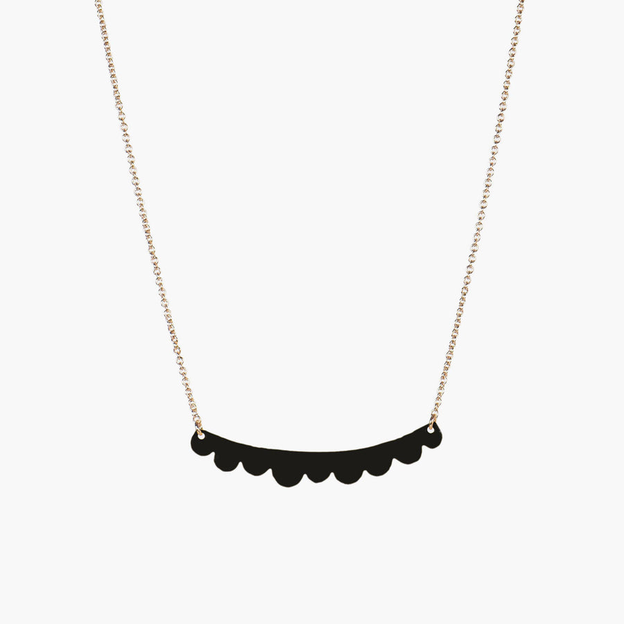 MULBERRY Black Enamel Necklace by Titlee