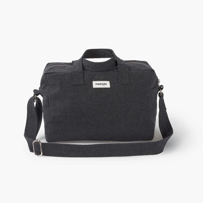 Rive Droite Sauval the City Bag in Black Recycled Cotton Canvas