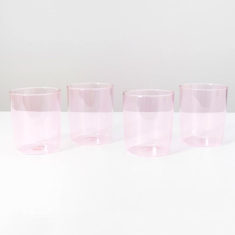 Maison Balzac Set of Four Large Drinking Glasses - PINK