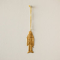 Nutcracker Brass Christmas Ornament