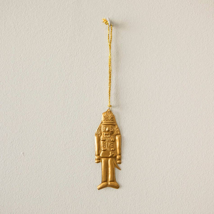 Nutcracker Brass Christmas Ornament