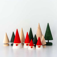 Swedish Wooden Santa Holiday Decorations