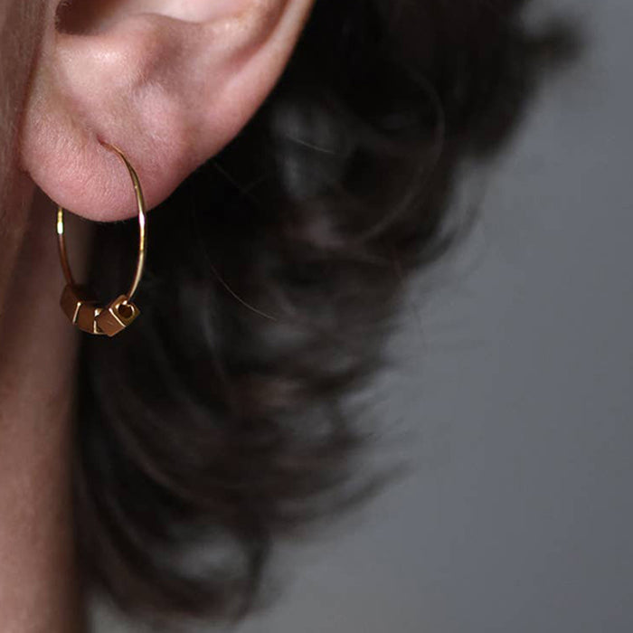 WARREN Gold Hoop Earrings by Titlee