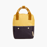 Sticky Lemon Small Color Block Backpack - Yellow + Navy