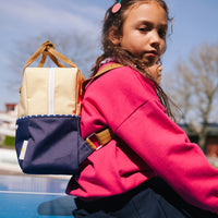 Sticky Lemon Small Color Block Backpack - Yellow + Navy