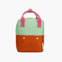 Sticky Lemon Small Color Block Backpack - Mint + Orange