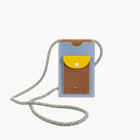 Sticky Lemon Phone Pouch - Pool Blue + Tan