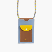 Sticky Lemon Phone Pouch - Pool Blue + Tan