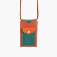 Sticky Lemon Phone Pouch - Orange + Green