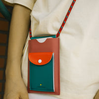 Sticky Lemon Phone Pouch - Orange + Green