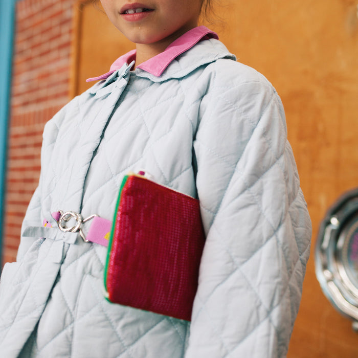 Sticky Lemon Red Mesh Pencil Case