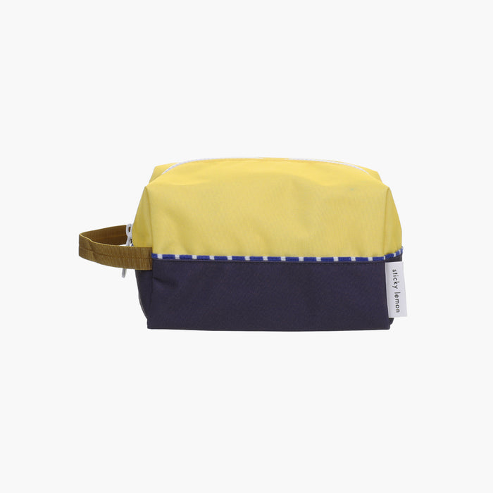 Sticky Lemon Color Block Kids Toiletry Bag - Lemon + Navy