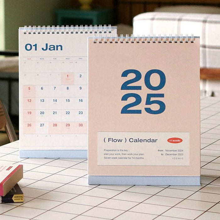 2025 Flow Standing Flip Desk Calendar from ICONIC