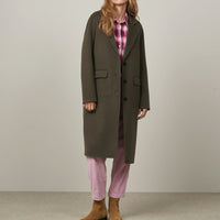 HARTFORD Villa Military Green Wool Coat