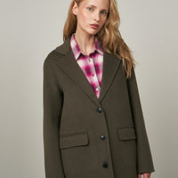 HARTFORD Villa Military Green Wool Coat