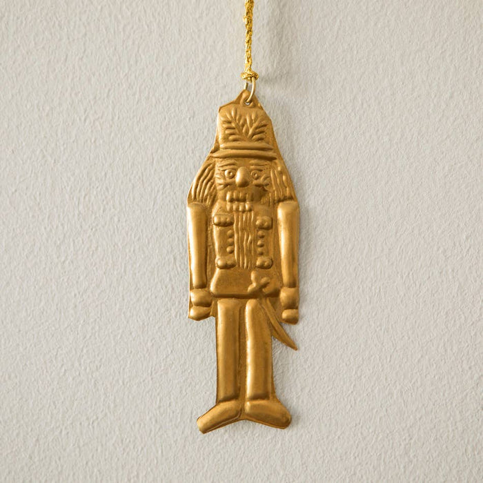 Nutcracker Brass Christmas Ornament