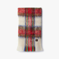 Mantas Ezcaray Tartan Cream Mohair and Wool-Blend Scarf