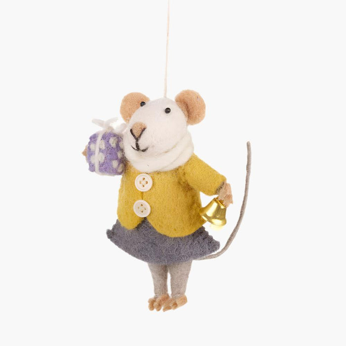 Felt Christmas Ornament - Agnes Mouse from Felt so Good.