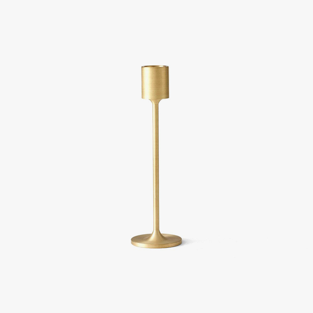 Collect Brushed Brass Candleholder