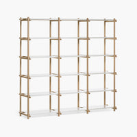 HAY Woody High Shelf - Oak Frame & White Steel Shelves