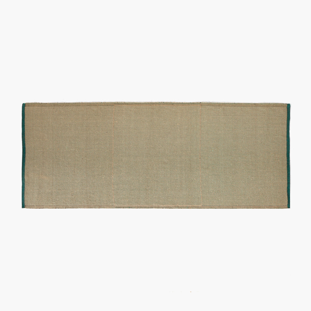 Tapis Jute & Cotton Rug - Black & Green - 80 x 200 cm