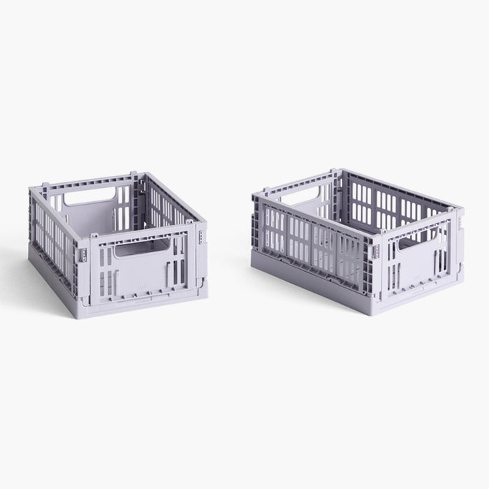 HAY Recycled Lavender Colour Crate Mini - Set of 2