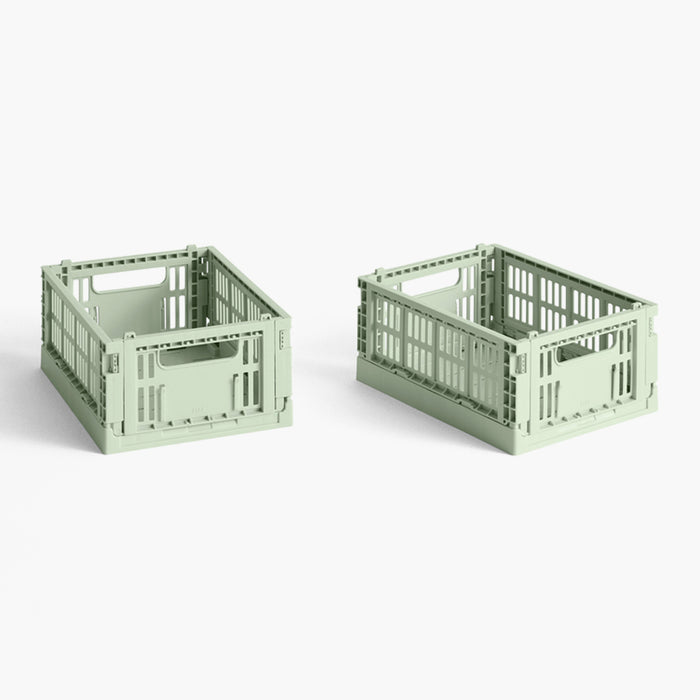 HAY Recycled Mint Colour Crate Mini - Set of 2