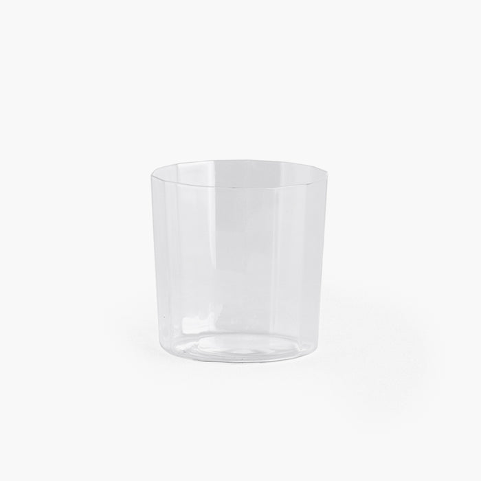 HAY Angle Clear Faceted Drinking Glass Wide - Set of 4