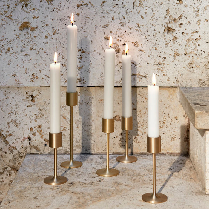 &Tradition Collect Brushed Brass Candleholders