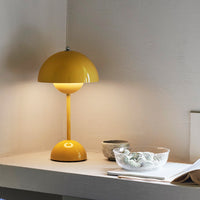 &Tradition Flowerpot Mustard Portable Table Lamp VP9 - Verner Panton 1968