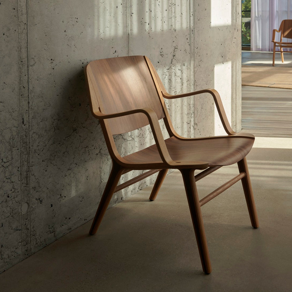 &Tradition AX Walnut/Oak Lounge Chair HM11 - Hvidt & Mølgaard 1950