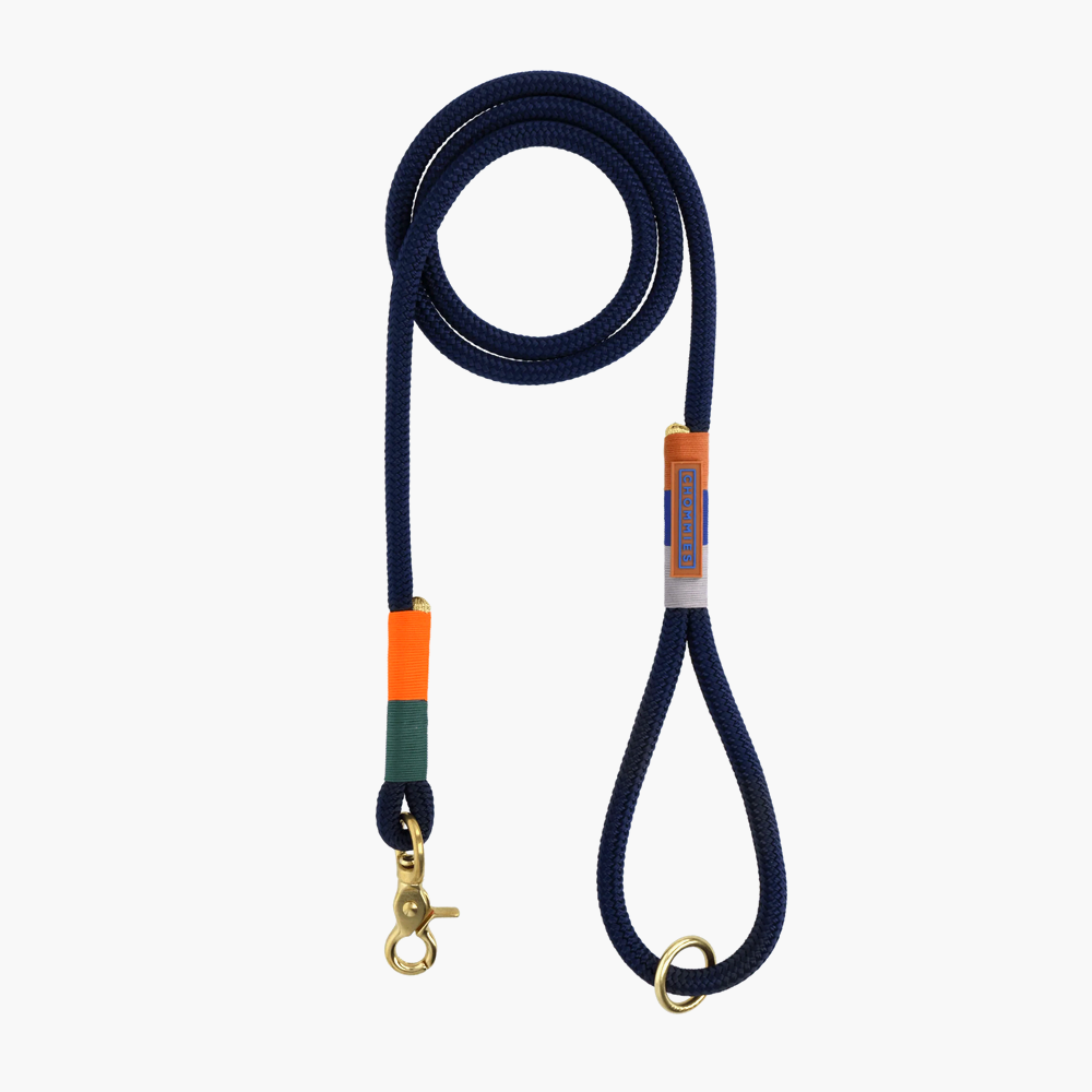 Chommies Everyday Navy Rope Dog Leash - Blue Bobo