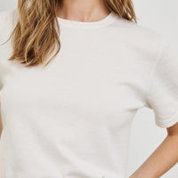 Rails White Cotton Cashmere T-Shirt 