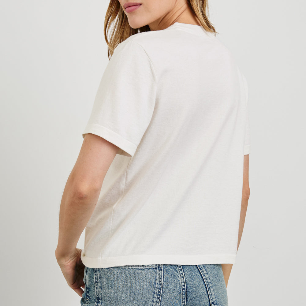 Rails White Cotton Cashmere T-Shirt 