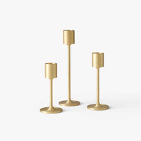 &Tradition Collect Brushed Brass Candleholders