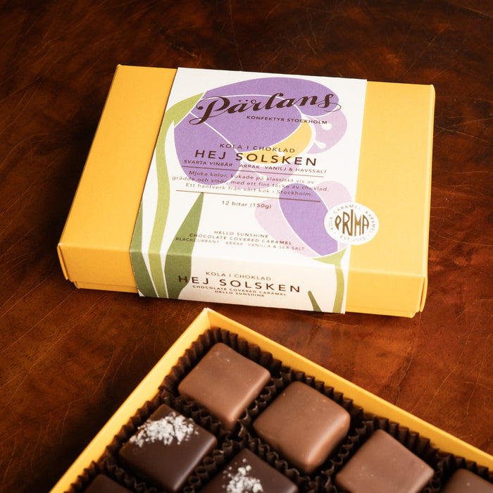 PÄRLANS Chocolate Covered Caramels - HELLO SUNSHINE - 12 Pieces