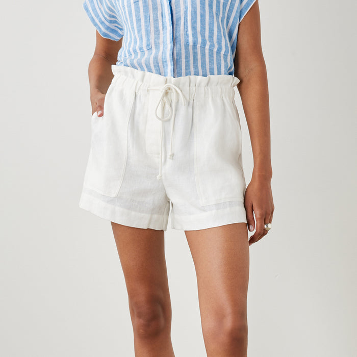 Rails 'Foster' White Linen Shorts
