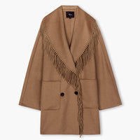 Rails Hugo Fringed Wool-Blend Coat - Camel - Womens