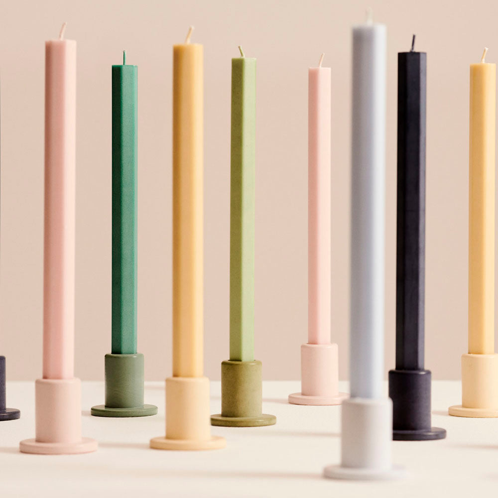 HAY Tube Candleholder Concrete 