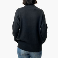 LISA YANG Heidi Ink Blue Cashmere Turtleneck Sweater