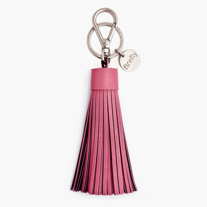 FIREFLY Hot Pink Tassel Reflector Bag Charm