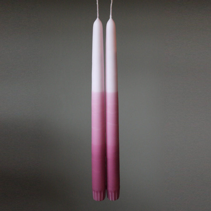 Pink Dip Dye Tapered Candles 23cm - Set of Two