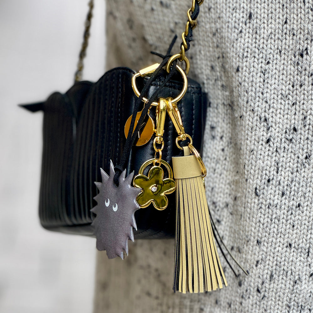 FIREFLY Marigold Tassel Reflector Bag Charm