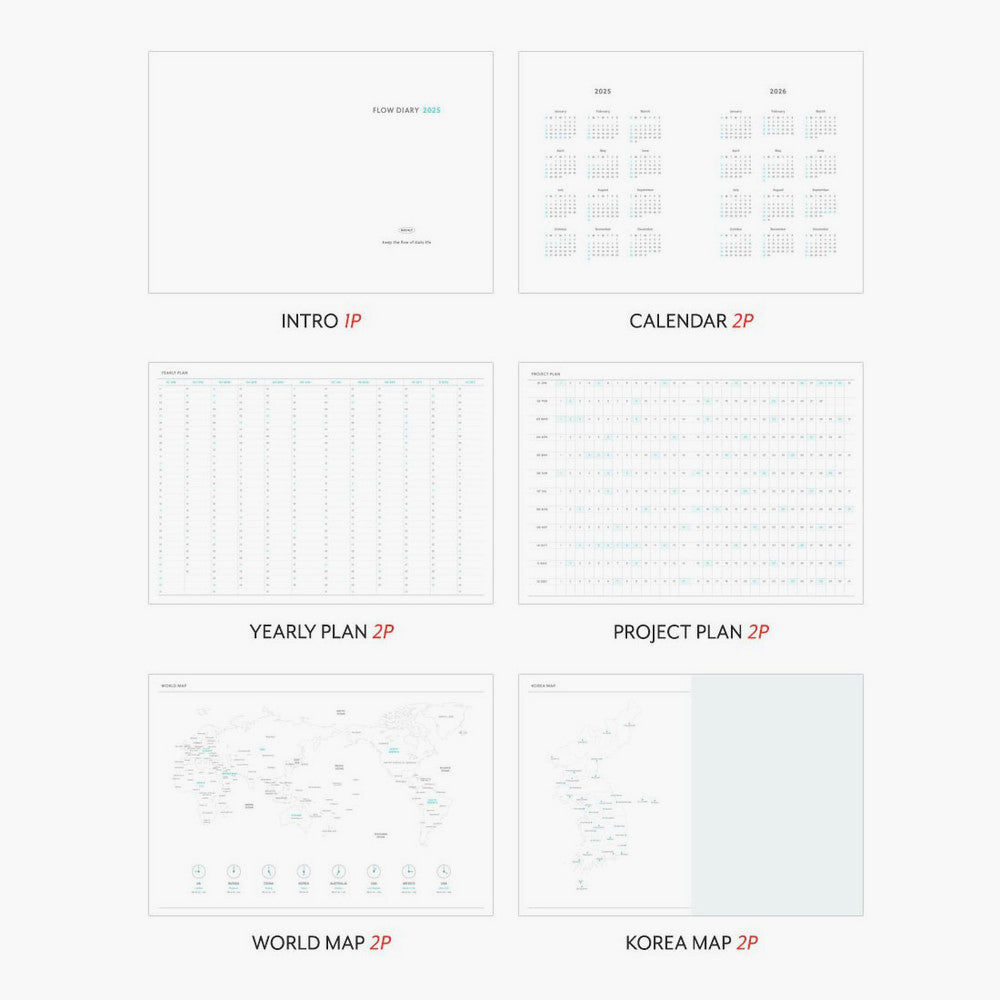 2025 Flow Dated Weekly Diary Planner