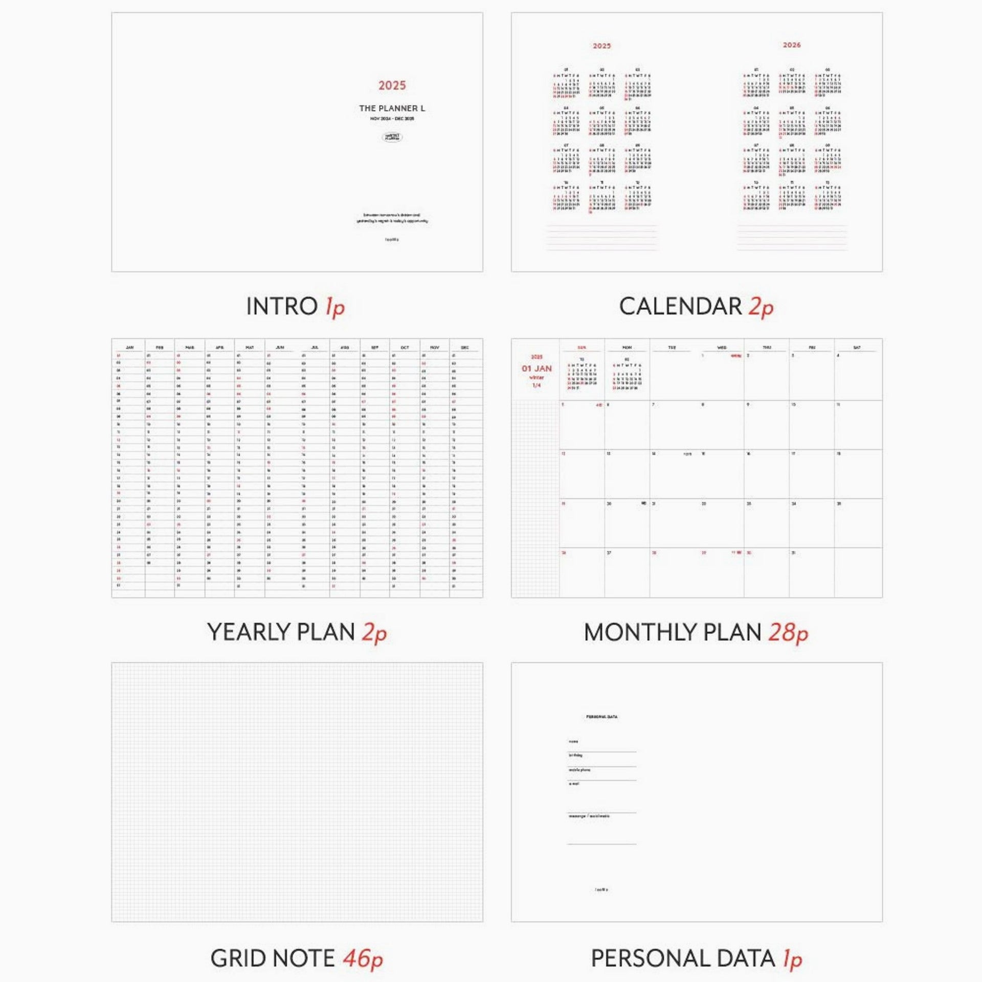 The Planner L - 2025 Dated Monthly Planner