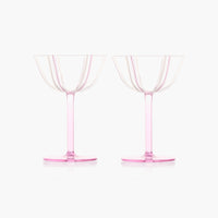 Maison Balzac Pink GRAND SOLEIL COUPES - Set of Two Glasses