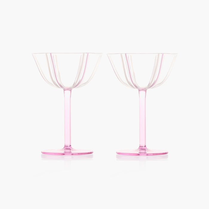 Maison Balzac Pink GRAND SOLEIL COUPES - Set of Two Glasses