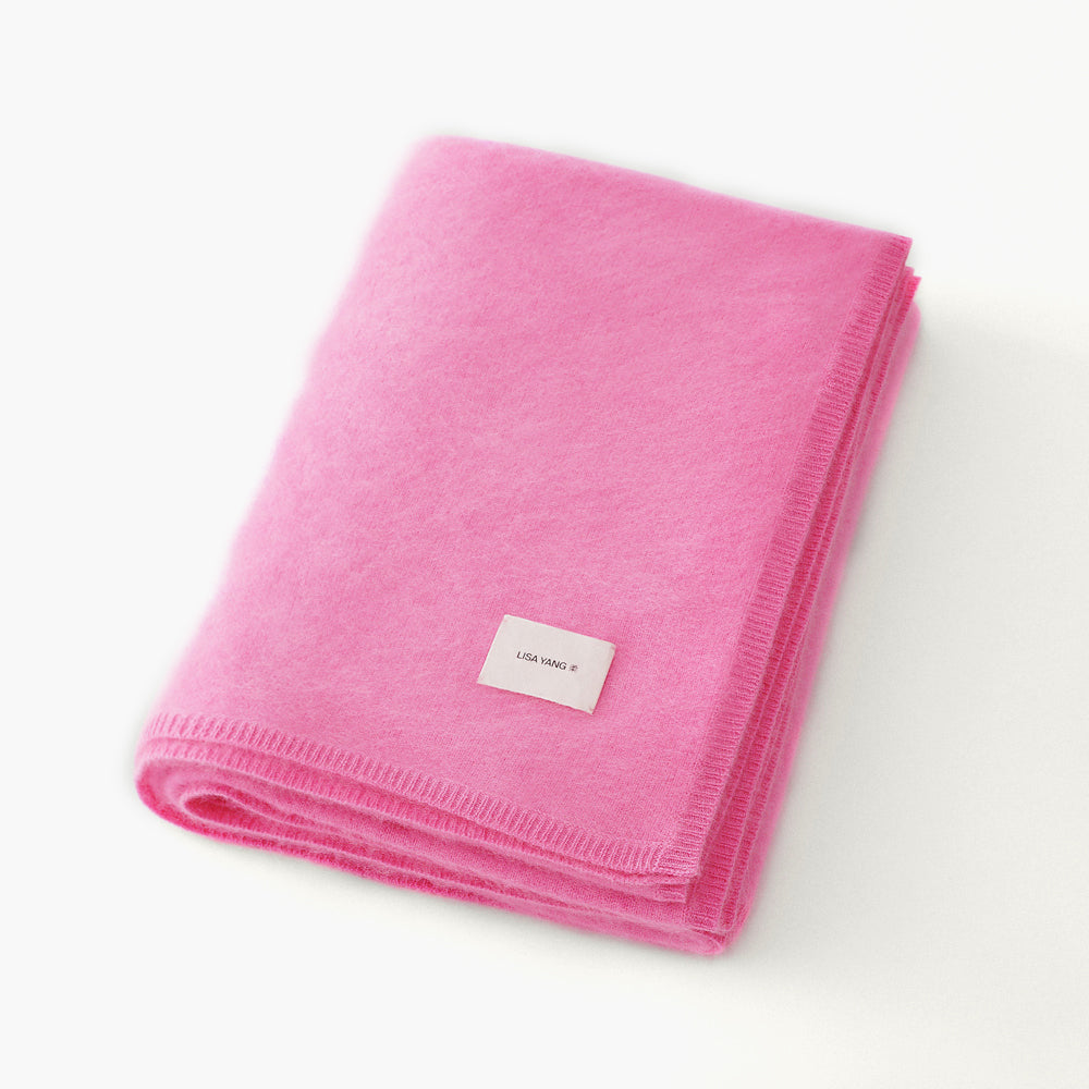 LISA YANG 'Copenhagen' Brushed Cashmere Blanket - Bright Pink