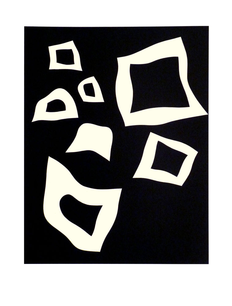 Jean ARP 'Constellations – 7 blanches sur noir' Art Print from Galerie Maeght